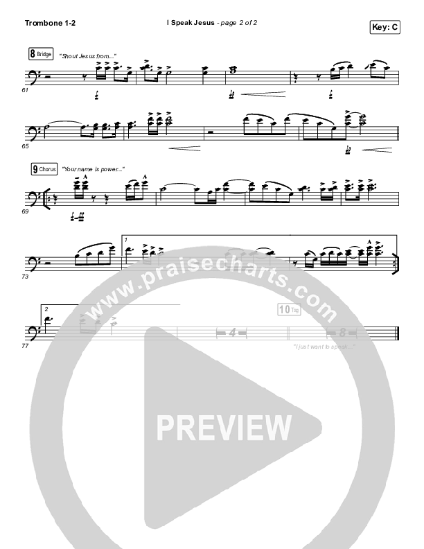 I Speak Jesus Trombone 1/2 (Here Be Lions)