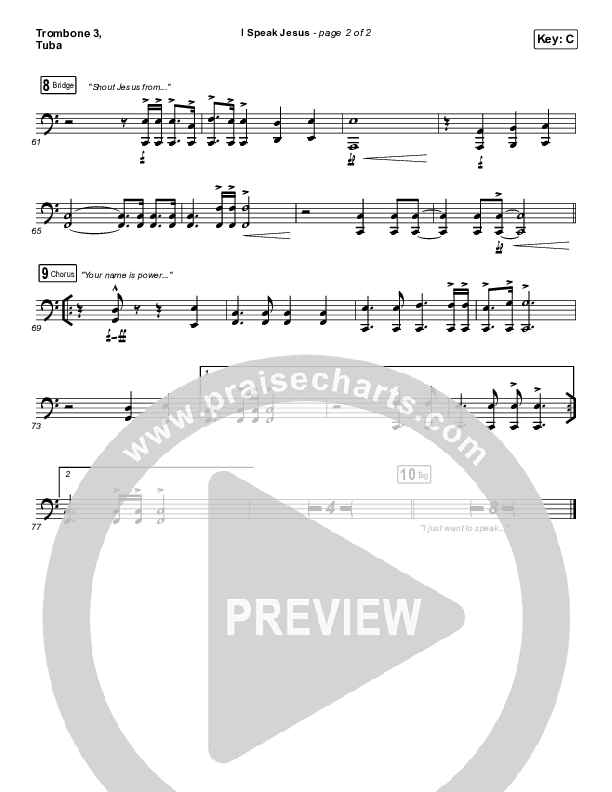 I Speak Jesus Trombone 3/Tuba (Here Be Lions)