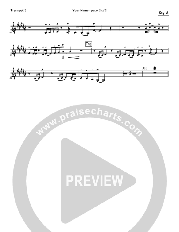 Your Name Trumpet 3 (Phillips Craig & Dean)
