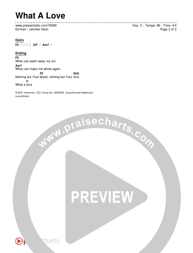 What A Love Chords & Lyrics (Ed Kerr / Jennifer Holm)