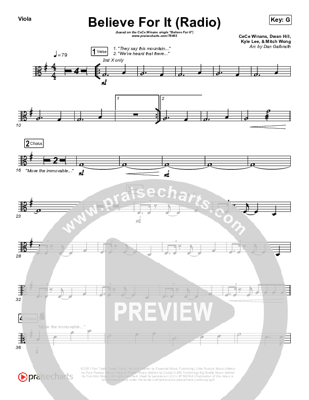 Believe For It (Radio) Viola (CeCe Winans)