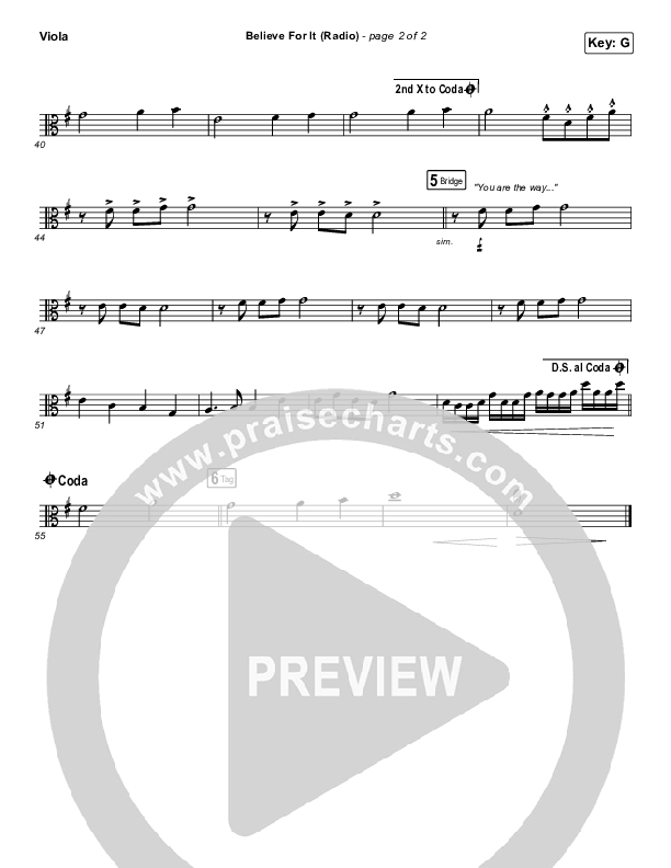 Believe For It (Radio) Viola (CeCe Winans)