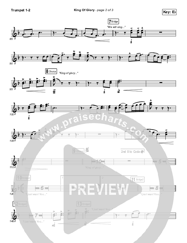 King Of Glory (Live) Trumpet 1,2 (CeCe Winans)