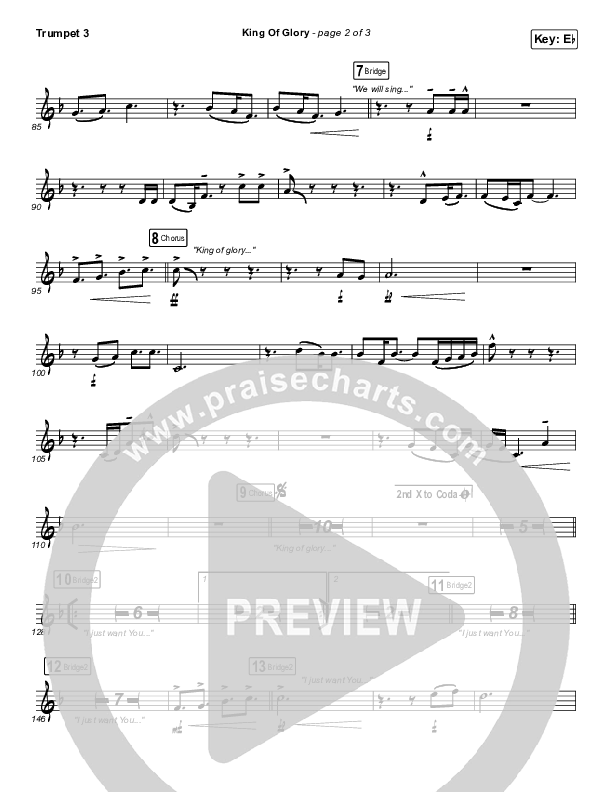 King Of Glory (Live) Trumpet 3 (CeCe Winans)