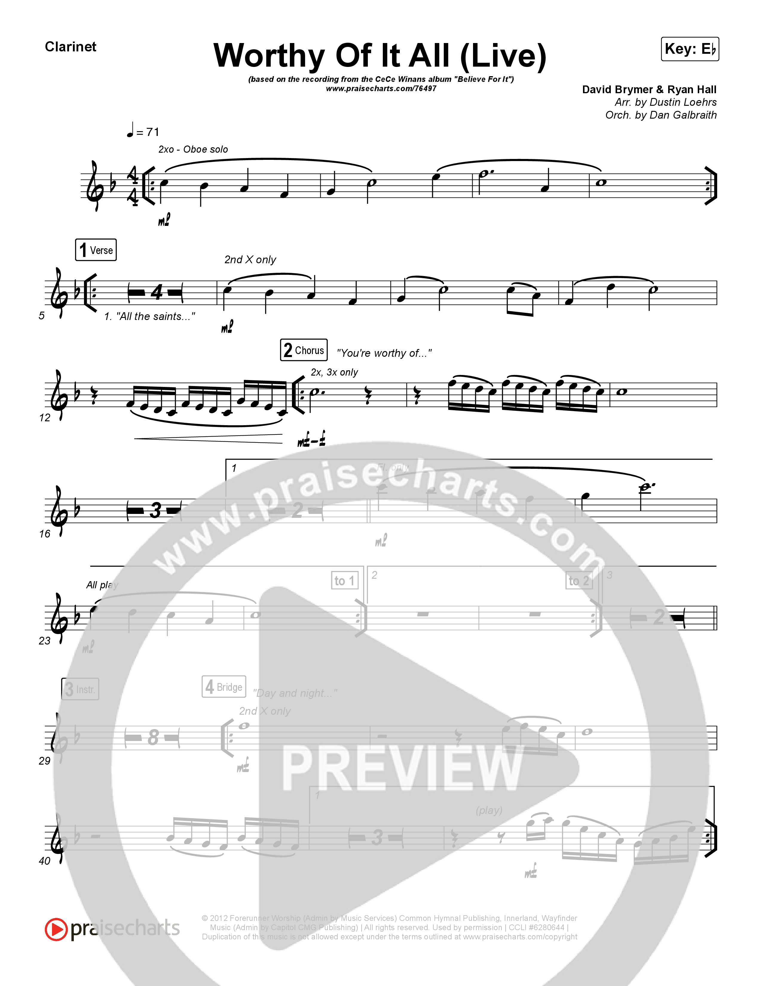 Worthy Of It All (Live) Wind Pack (CeCe Winans)