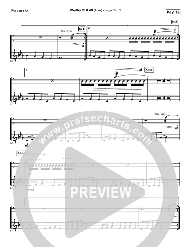 Worthy Of It All (Live) Percussion (CeCe Winans)