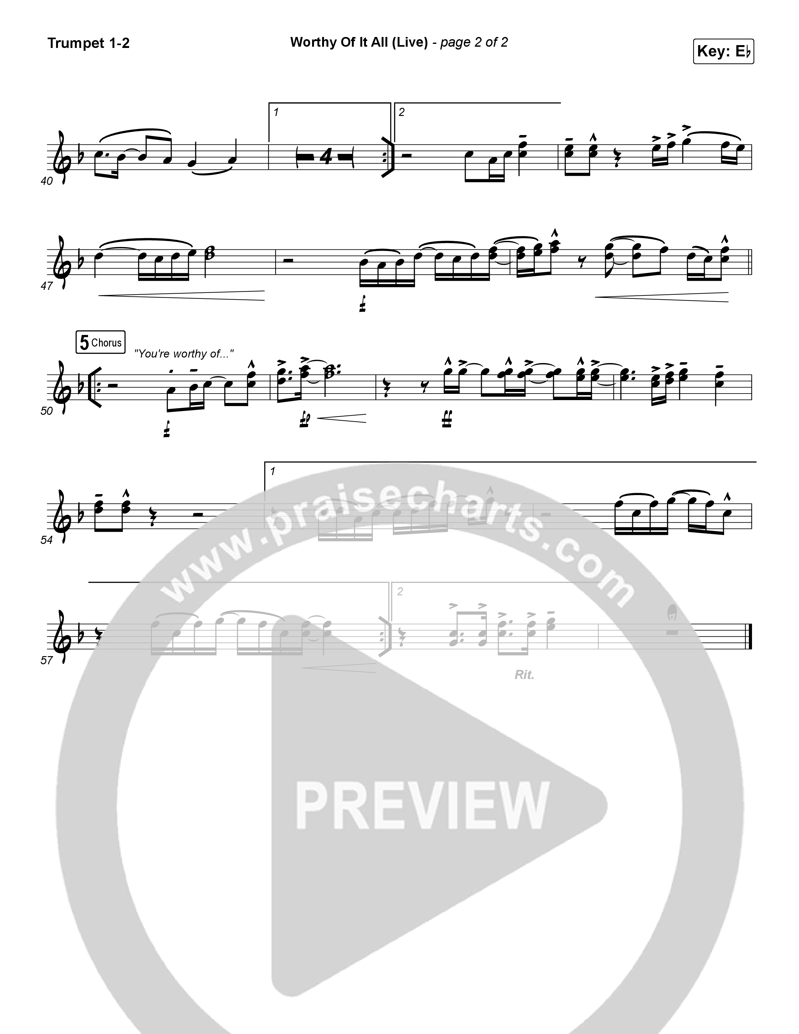 Worthy Of It All (Live) Brass Pack (CeCe Winans)