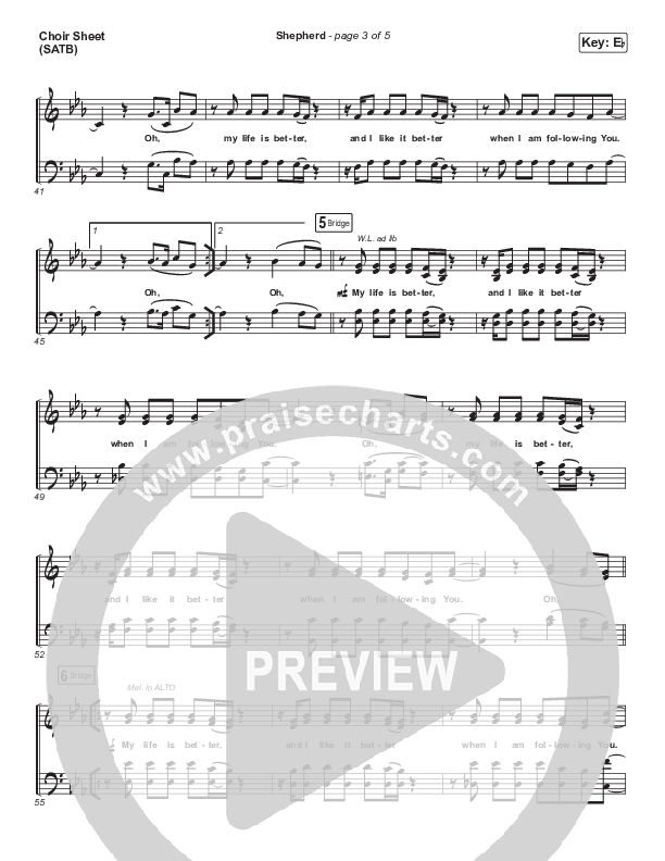Shepherd (Live) Choir Sheet (SATB) (CeCe Winans)