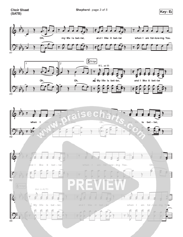 Shepherd (Live) Choir Sheet (SATB) (CeCe Winans)