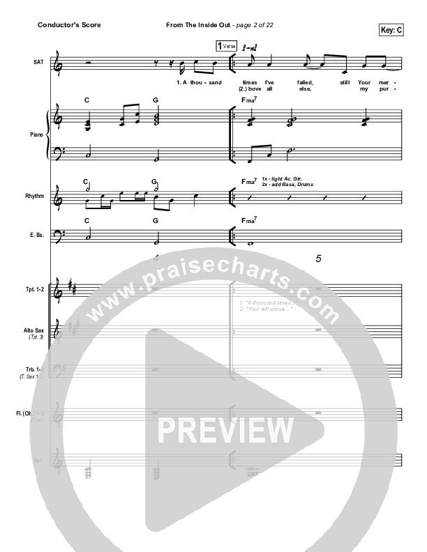 From The Inside Out Conductor's Score (Phillips Craig & Dean)