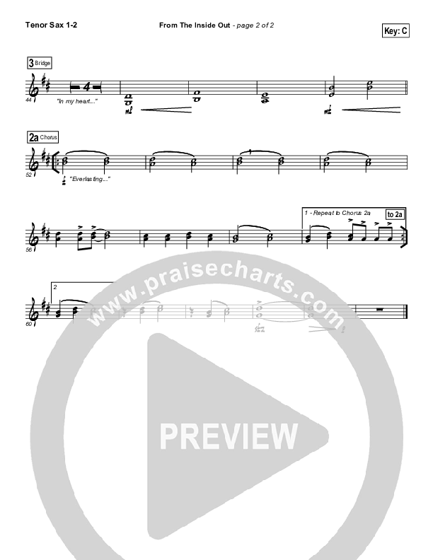 From The Inside Out Tenor Sax 1/2 (Phillips Craig & Dean)