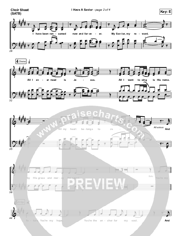 I Have A Savior (Live) Choir Vocals (SATB) (CeCe Winans)