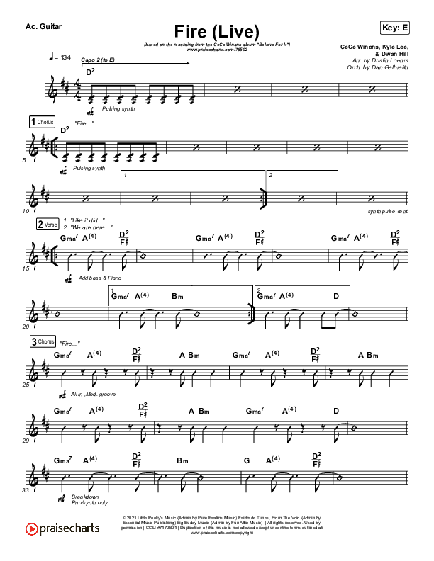 Fire Acoustic Guitar (CeCe Winans)