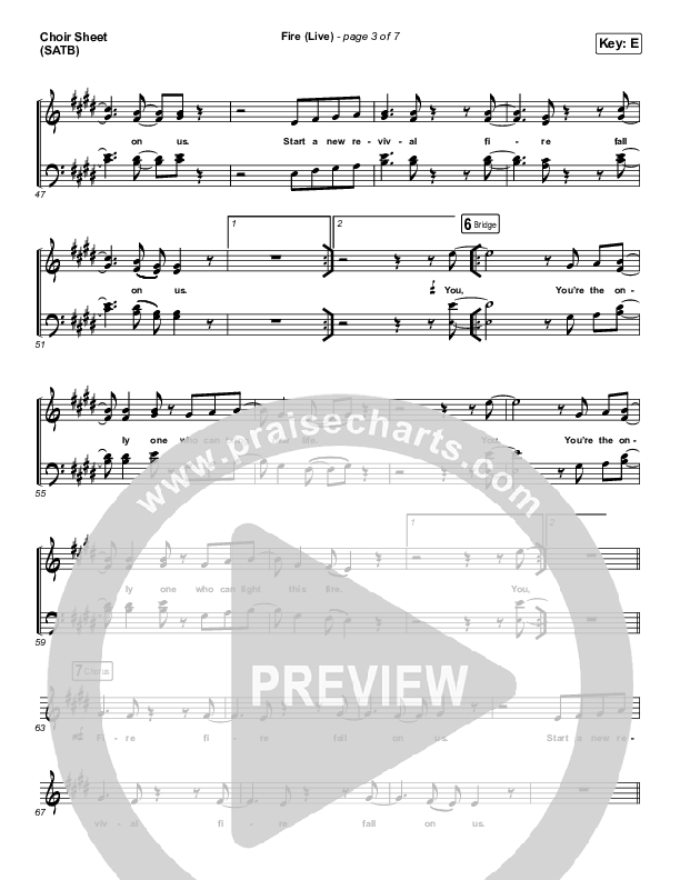 Fire Choir Sheet (SATB) (CeCe Winans)