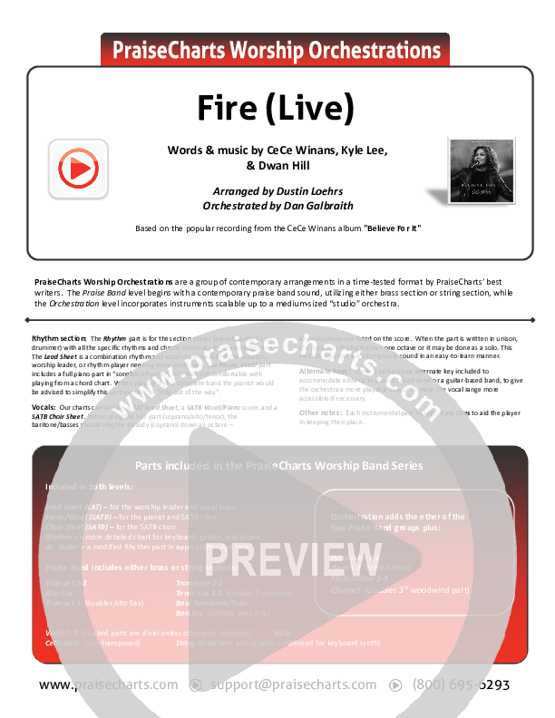 Fire Orchestration (CeCe Winans)
