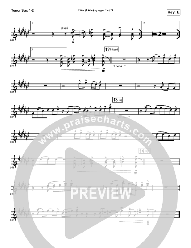 Fire Tenor Sax 1/2 (CeCe Winans)