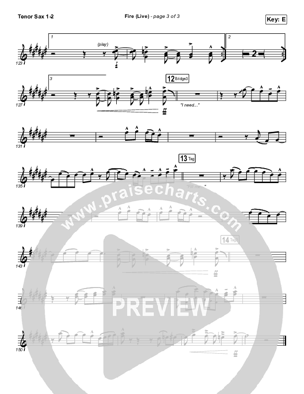 Fire Tenor Sax 1/2 (CeCe Winans)