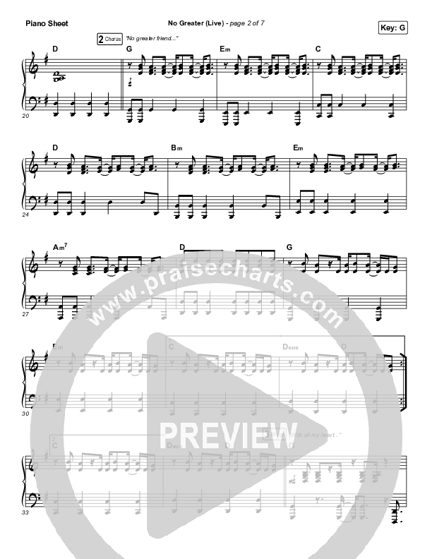 No Greater (Live) Piano Sheet (CeCe Winans)