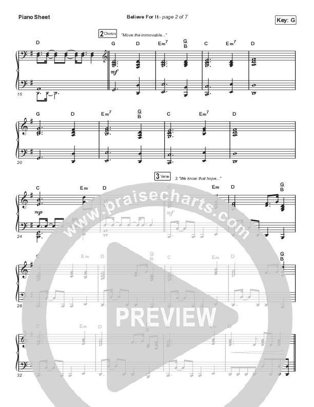 Believe For It (Choral Anthem SATB) Piano Sheet (CeCe Winans / Arr. Cliff Duren / Mason Brown)
