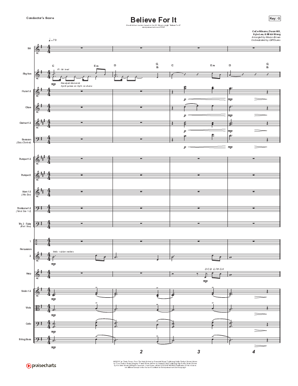 Believe For It (Choral Anthem SATB) Orchestration (with Vocals) (CeCe Winans / Arr. Cliff Duren / Mason Brown)