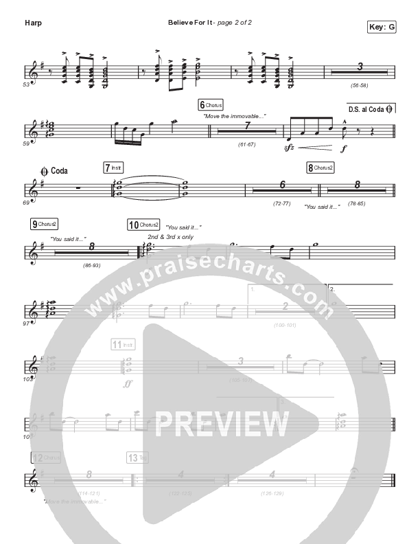 Believe For It (Choral Anthem SATB) Harp (CeCe Winans / Arr. Cliff Duren / Mason Brown)