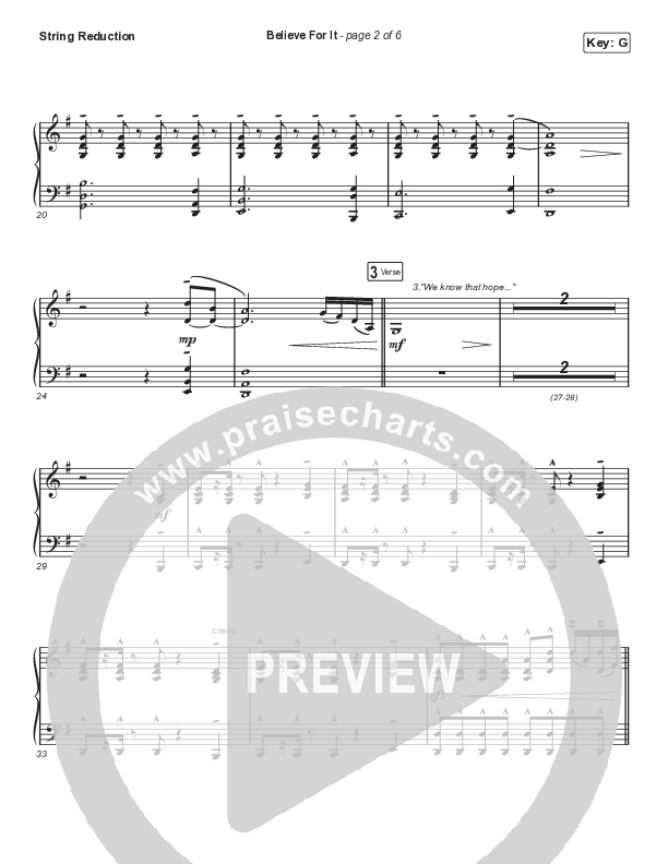 Believe For It (Choral Anthem SATB) String Reduction (CeCe Winans / Arr. Cliff Duren / Mason Brown)