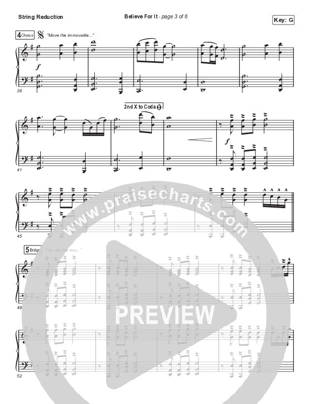 Believe For It (Choral Anthem SATB) String Reduction (CeCe Winans / Arr. Cliff Duren / Mason Brown)