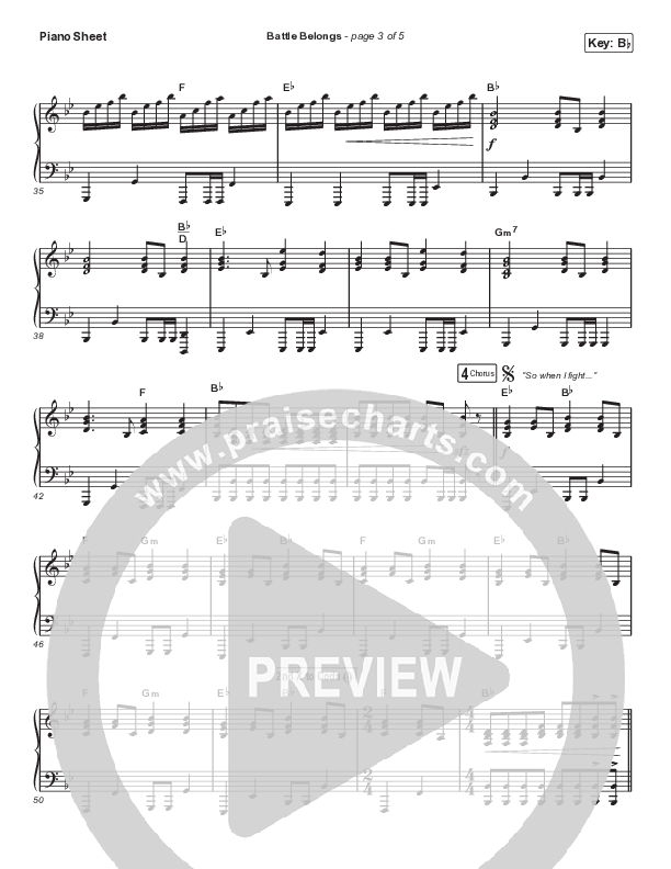 Battle Belongs (Choral Anthem SATB) Piano Sheet (Phil Wickham / Arr. Cliff Duren / Mason Brown)