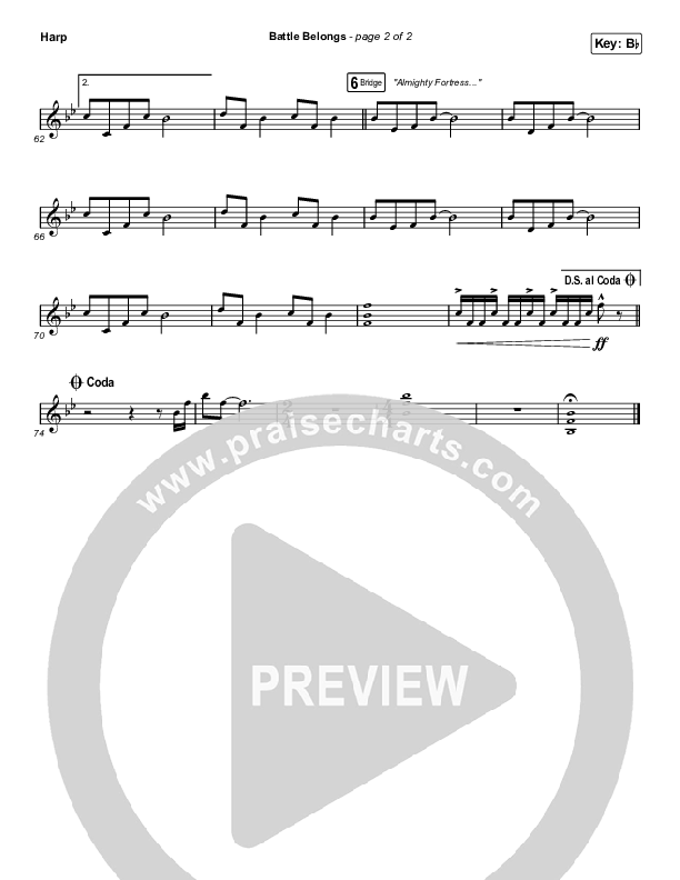Battle Belongs (Choral Anthem SATB) Harp (Phil Wickham / Arr. Cliff Duren / Mason Brown)