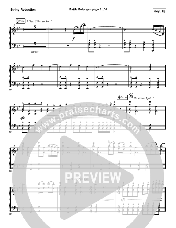 Battle Belongs (Choral Anthem SATB) String Reduction (Phil Wickham / Arr. Cliff Duren / Mason Brown)