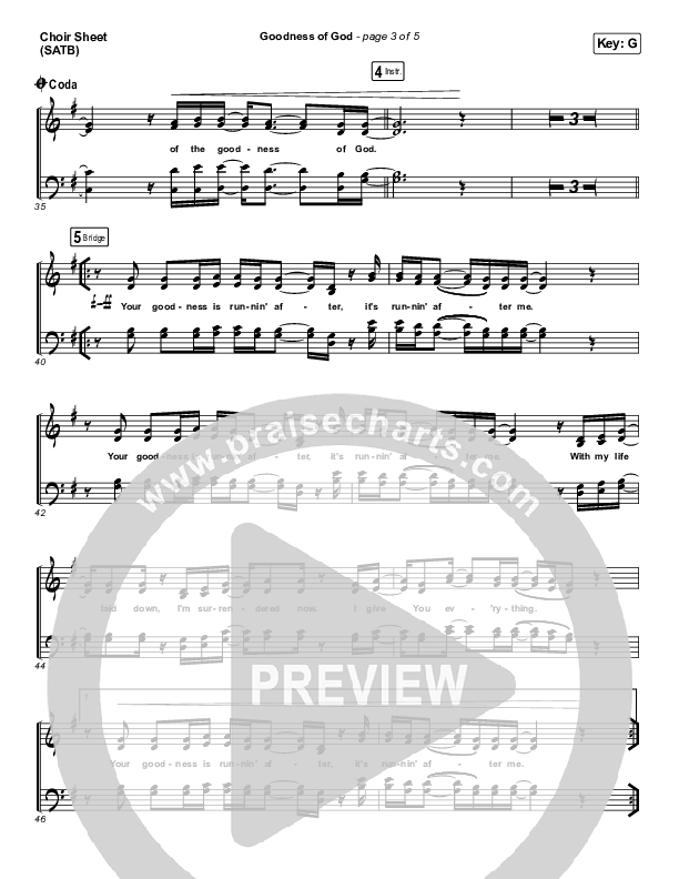 Goodness Of God Choir Vocals (SATB) (Church Of The City)