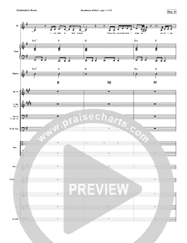 Goodness Of God Conductor's Score (Church Of The City)