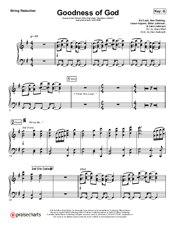 Goodness Of God String Pack (Church Of The City)