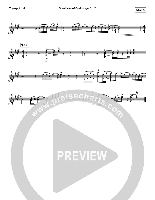 Goodness Of God Trumpet 1,2 (Church Of The City)