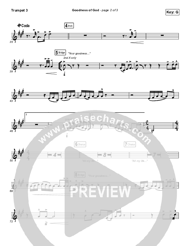 Goodness Of God Trumpet 3 (Church Of The City)