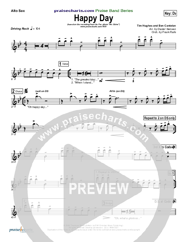 Happy Day Alto Sax (FEE Band)