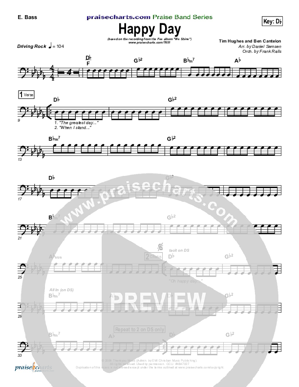 Happy Day Bass Guitar (FEE Band)