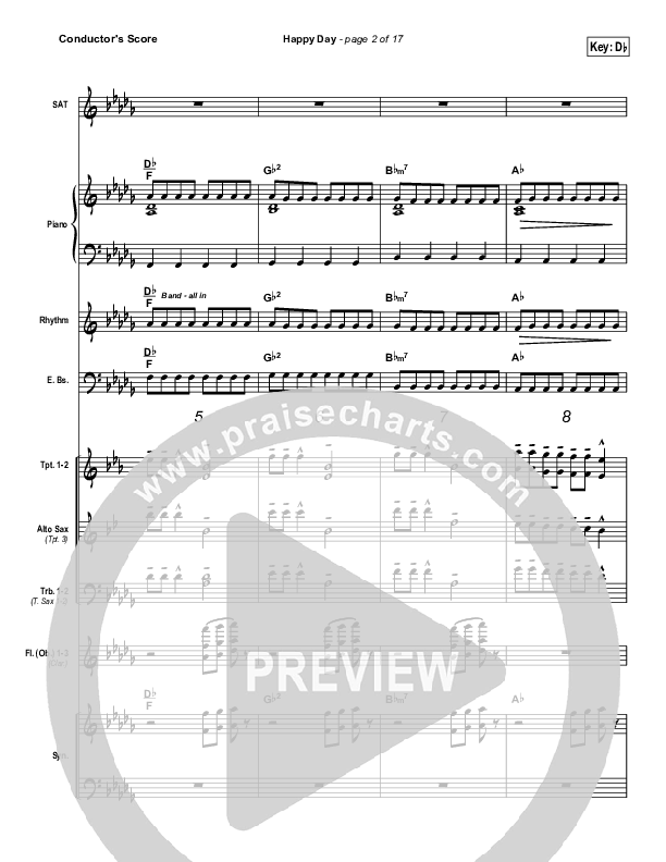 Happy Day Conductor's Score (FEE Band)