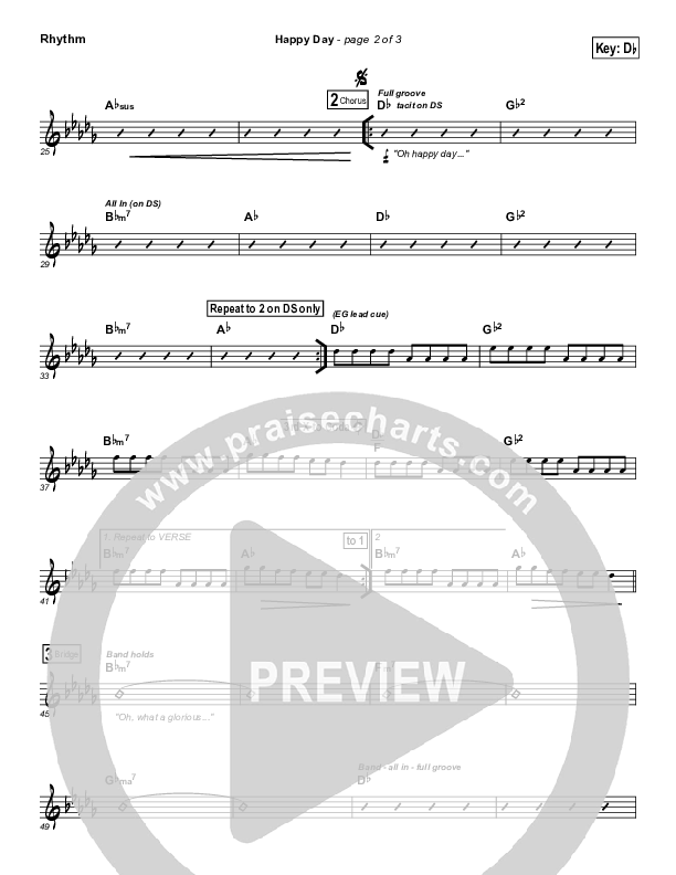 Happy Day Rhythm Chart (FEE Band)