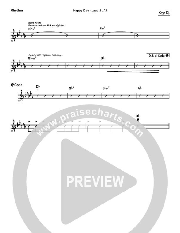 Happy Day Rhythm Chart (FEE Band)