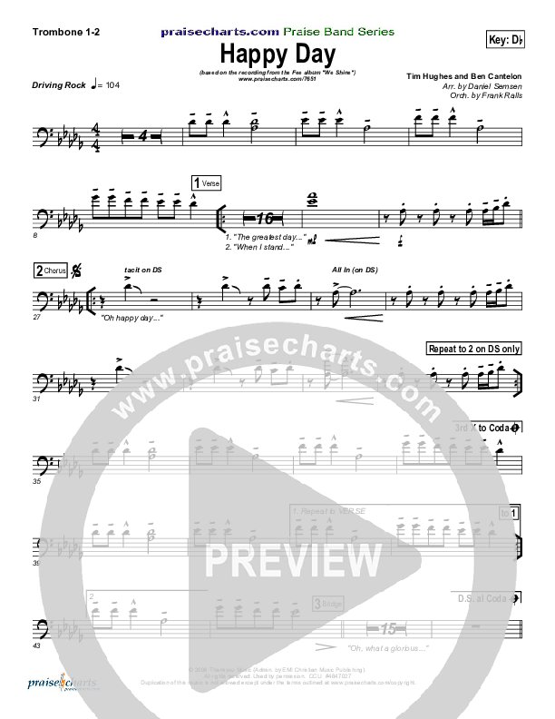 Happy Day Trombone 1/2 (FEE Band)