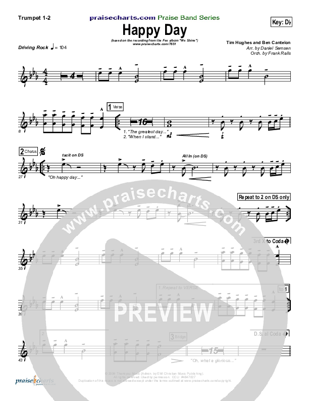 Happy Day Trumpet 1,2 (FEE Band)