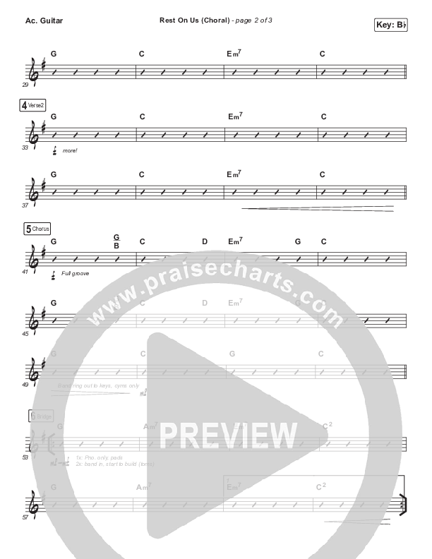 Rest On Us (Choral Anthem SATB) Acoustic Guitar (Maverick City Music / Arr. Luke Gambill)