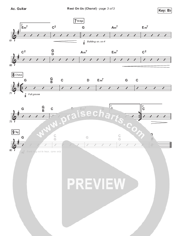 Rest On Us (Choral Anthem SATB) Acoustic Guitar (Maverick City Music / Arr. Luke Gambill)
