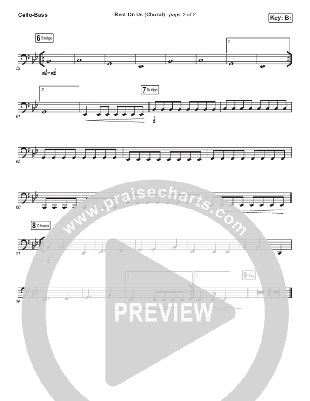 Rest On Us (Choral Anthem SATB) Cello/Bass (Maverick City Music / Arr. Luke Gambill)
