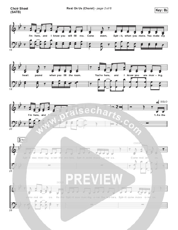 Rest On Us (Choral Anthem SATB) Choir Sheet (SATB) (Maverick City Music / Arr. Luke Gambill)