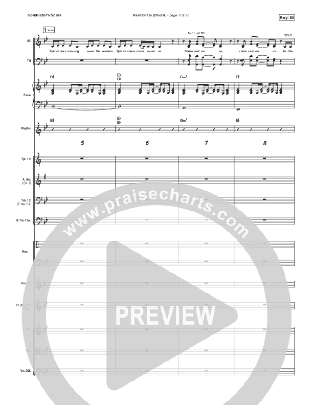 Rest On Us (Choral Anthem SATB) Orchestration (Maverick City Music / Arr. Luke Gambill)