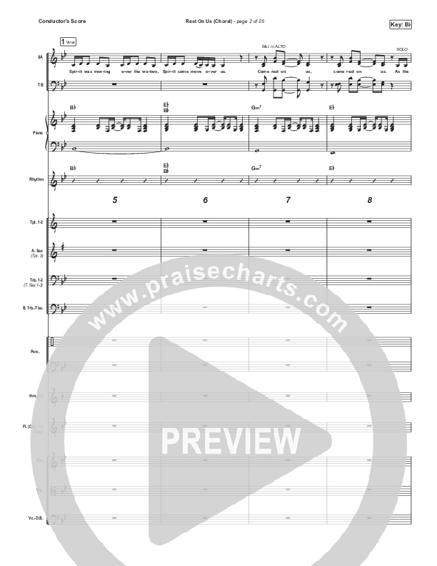 Rest On Us (Choral Anthem SATB) Conductor's Score (Maverick City Music / Arr. Luke Gambill)