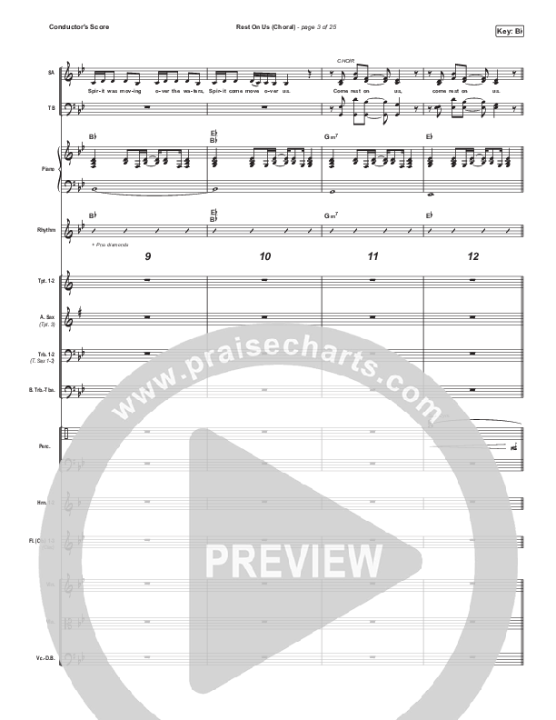 Rest On Us (Choral Anthem SATB) Conductor's Score (Maverick City Music / Arr. Luke Gambill)