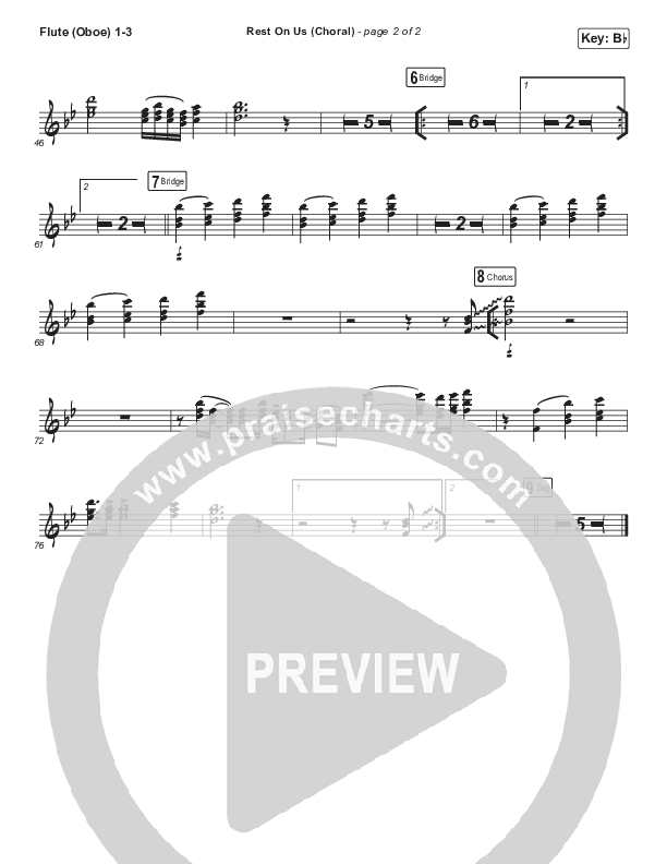 Rest On Us (Choral Anthem SATB) Flute/Oboe 1/2/3 (Maverick City Music / Arr. Luke Gambill)